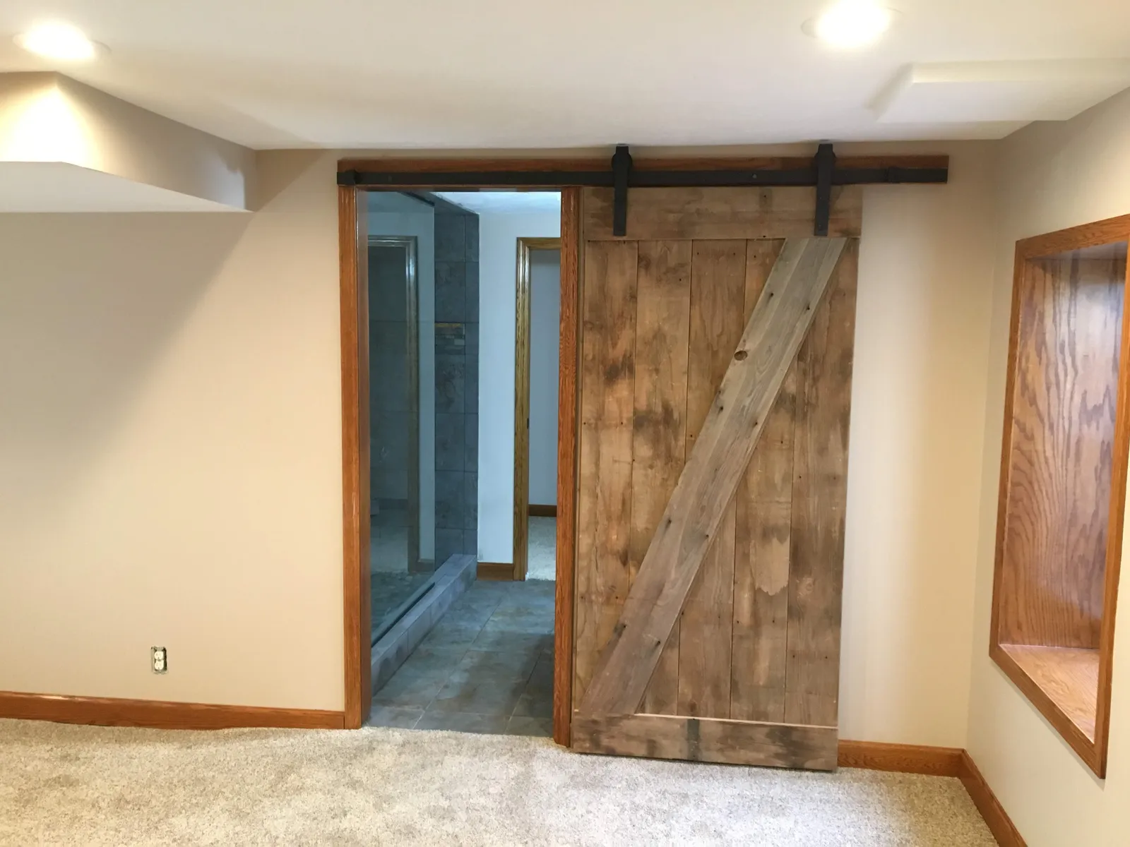 Finished basement by ELM Home Services