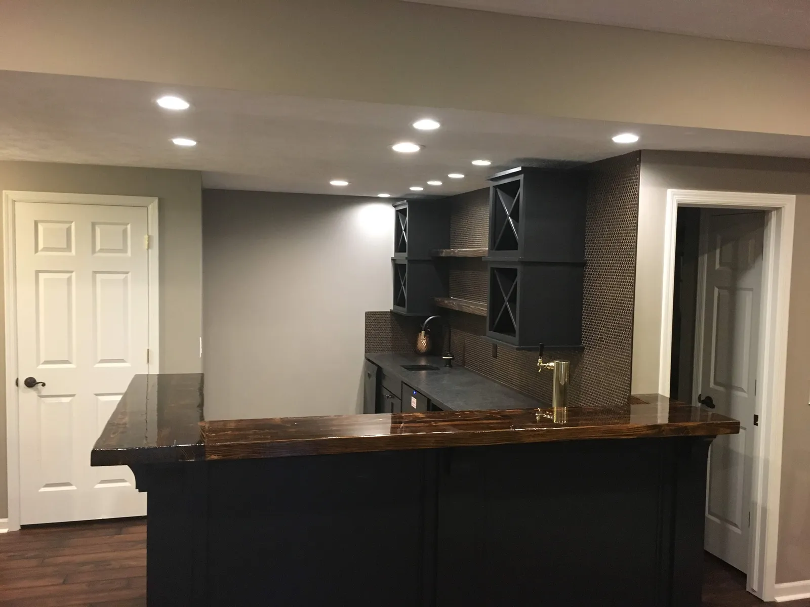 Finished basement by ELM Home Services