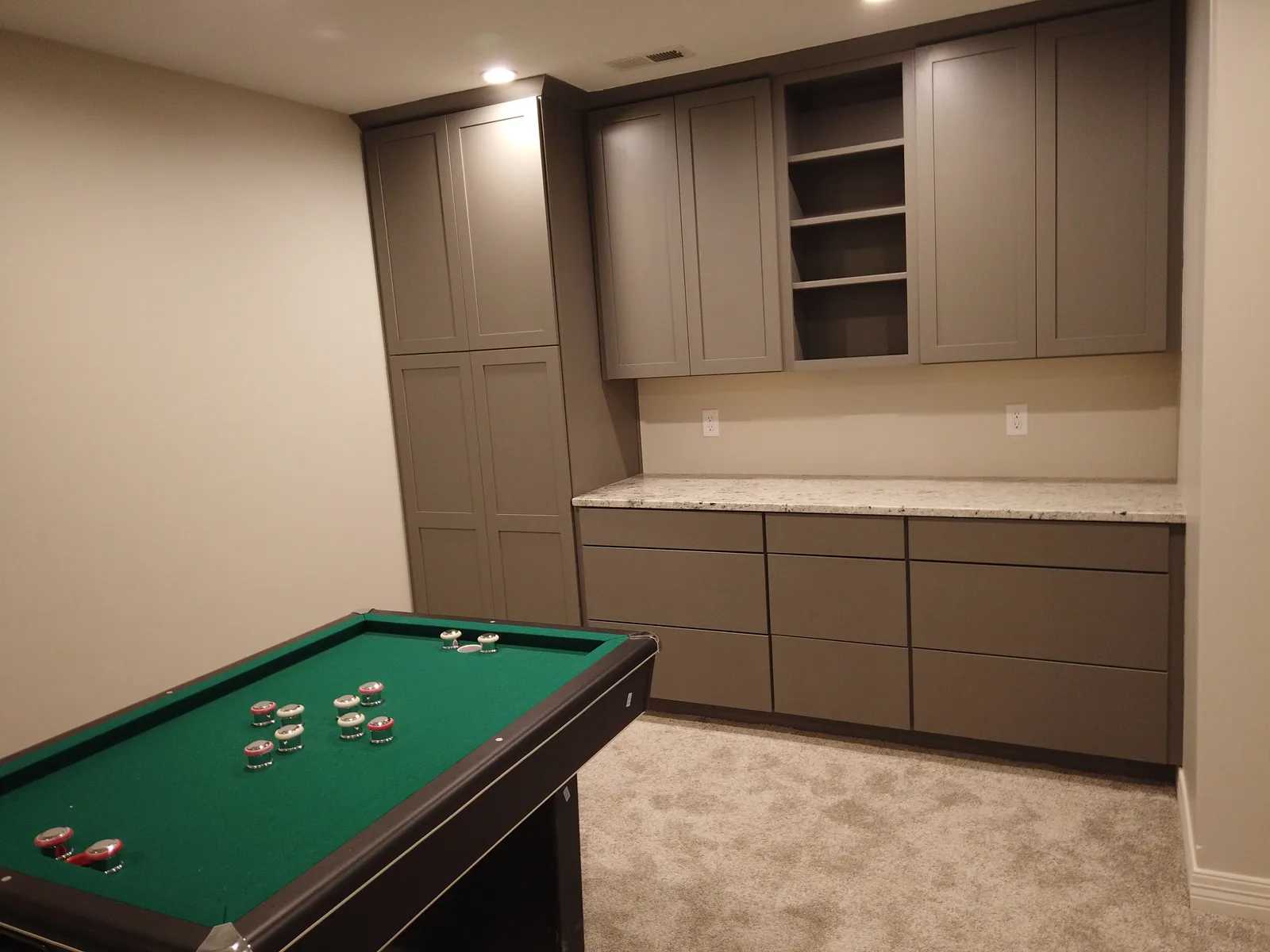 Finished basement by ELM Home Services
